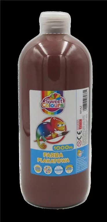Farba plakatowa 1000ml. Brązowa - tantis.pl