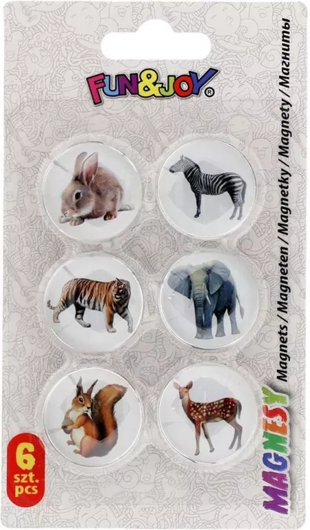 Magnesy szklane do tablic zwierzęta - tantis.pl