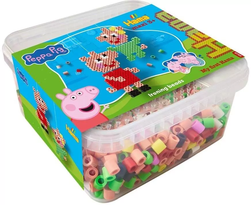 Koraliki i tablica w pudełku Świnka Peppa 900el - tantis.pl