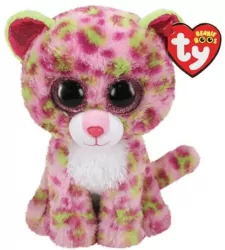 Beanie Boos Lainey. Różowy Leopard, 15cm