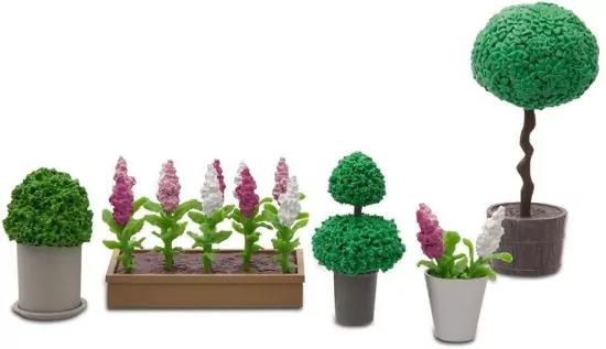 Zestaw kwiatów i roślin do domku dla lalek