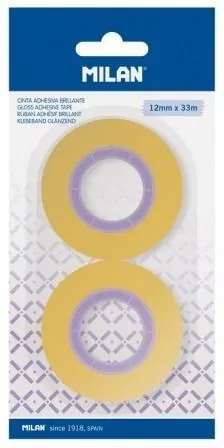 Taśma przezroczysta 12mm x 33m 2szt MILAN - tantis.pl