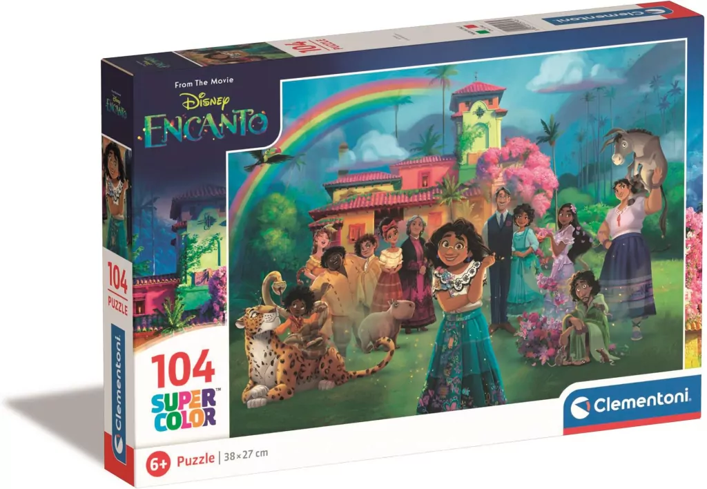 Clementoni. Puzzle. Super Kolor Disney Encanto, 104 elementy - tantis.pl