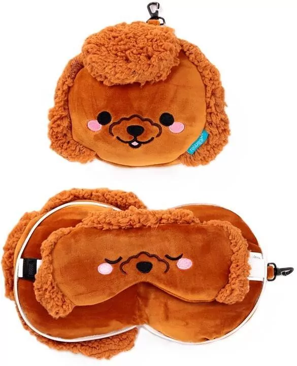 Poduszka podróżna i maska na oczy Pudel Gigi - tantis.pl