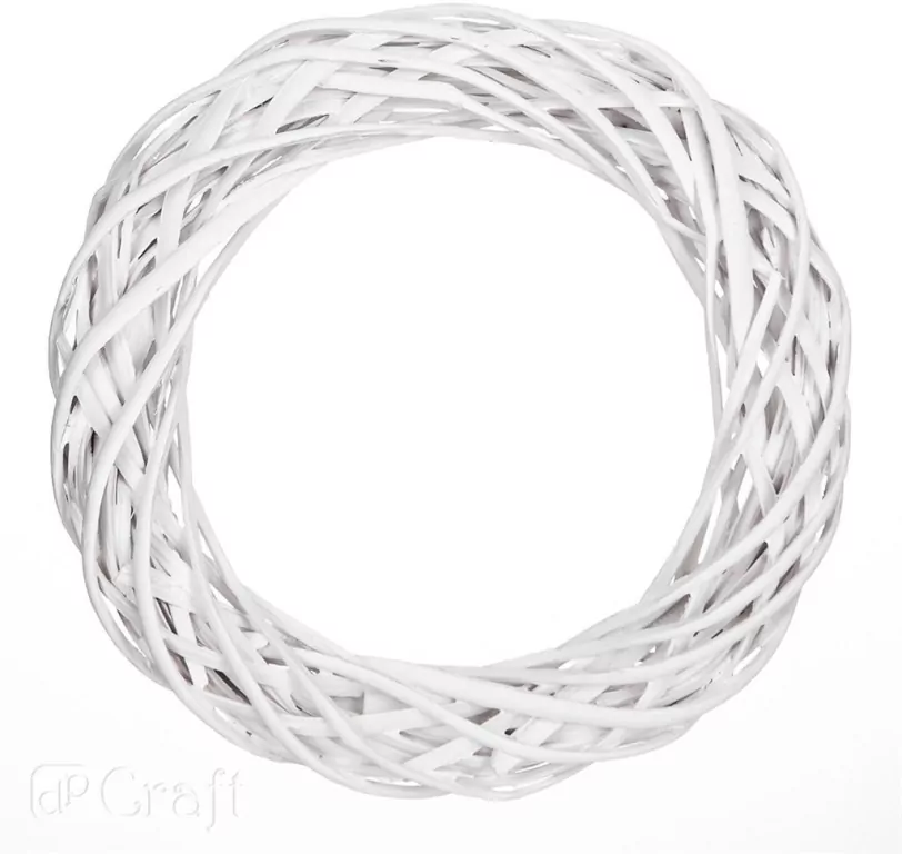 Wianek wiklinowy biały 36cm - tantis.pl
