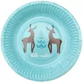 Talerzyki papierowe Hello Winter 18cm - tantis.pl