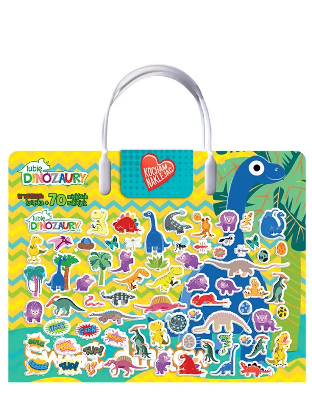 Lubię Dinozaury. Świat dinków. Kocham naklejać. Cz.1 - tantis.pl