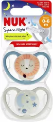 Smoczki silikonowe 0-6m Space Night NUK