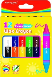 Kredki woskowe dwustronne, 12 kolorów