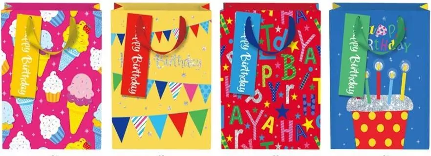 Torba prezentowa 26x32cm z brokatem mix - tantis.pl