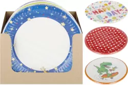 Talerz papierowy 180PM, 8 sztuk mix