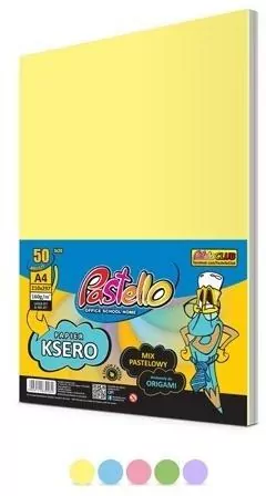 Papier ksero A4 160g 5 kolorów 50 arkuszy pastel - tantis.pl