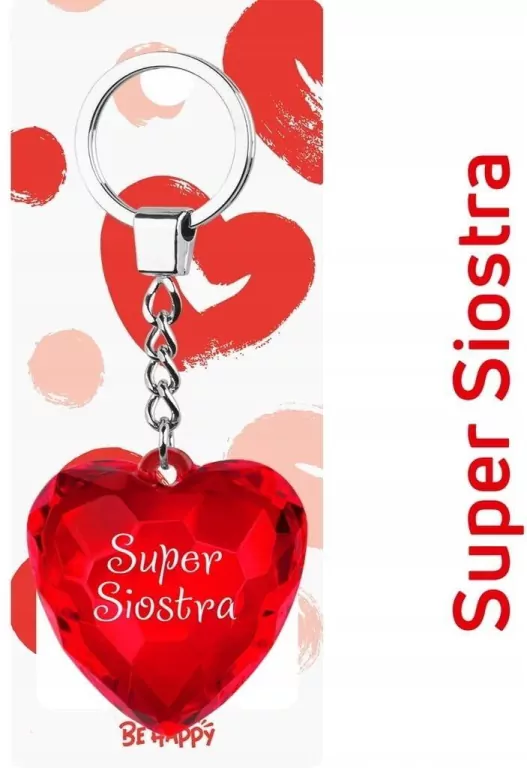 Brelok serce Super Siostra - tantis.pl