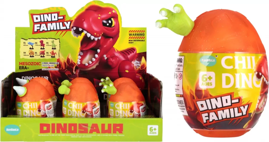 DINOZAUR W JAJU 9CM MIX3 MC DISP 6/54/108 - tantis.pl