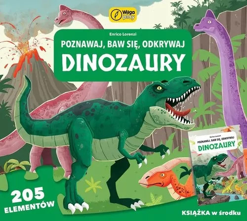 Dinozaury. Poznawaj, baw się, odkrywaj. Książka i puzzle 205 elementów - tantis.pl