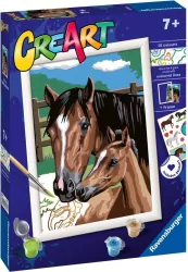 CreArt dla dzieci. Malowanie po numerach . Koń i kotki