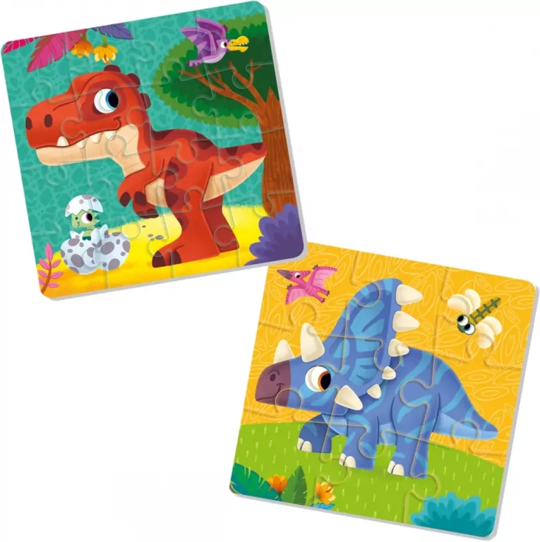 Piankowe puzzle 2w1. Dinozaury - tantis.pl