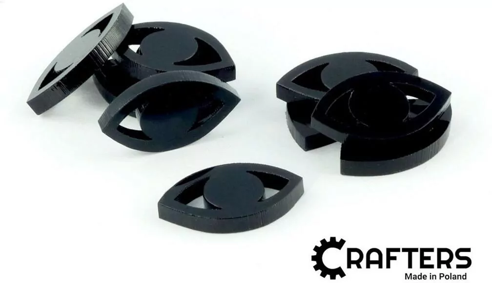 Crafters: Znaczniki akrylowe - Czarne - Kształt - Oko (10) - tantis.pl