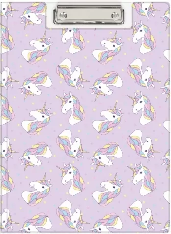 Teczka A4 z klipem nadruk Unicorn - tantis.pl