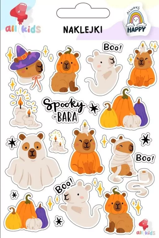 Naklejki dla dzieci Kapibara Halloween - tantis.pl