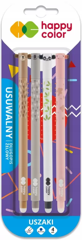 Długopis usuwalny. Uszaki niebieski 4 szt. - tantis.pl