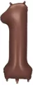 Balon foliowy cyfra 1 86cm mocca - tantis.pl