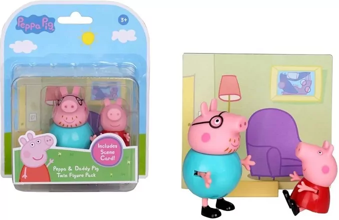 *****PEPPA 2 figurki Peppa + tata Peppy D4090 /8 - tantis.pl