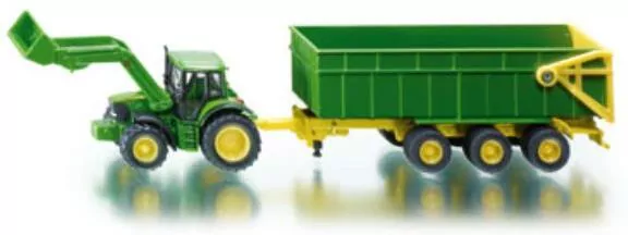 Traktor John Deere z przyczepą. Siku Farmer. S1843 - tantis.pl