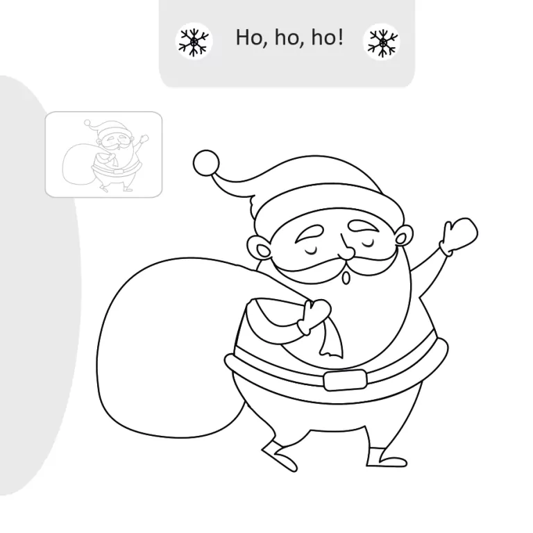 Malowanie-doklejanie. Mikołaj - tantis.pl