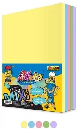 Papier ksero A4 80g 5 kolorów 500 arkuszy pastel - tantis.pl