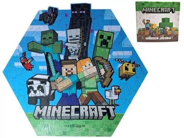 Puzzle drewniane 130 Minecraft Creeper - tantis.pl