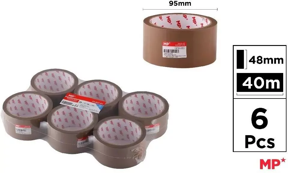Taśma pakowa brązowa 48mmx40m (6szt) - tantis.pl
