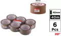 Taśma pakowa brązowa 48mmx40m (6szt) - tantis.pl