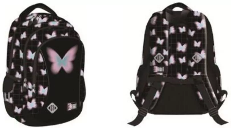 Plecak 3-komorowy Pastel Butterfly - tantis.pl