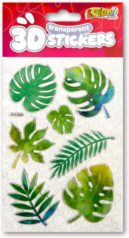 Naklejki 3D Transparent Green Leaves - tantis.pl