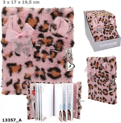 Pamiętnik pluszowy na kłódkę Top Model różowy 13357A