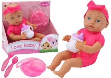 Lalka bobas z akcesoriami różowa - tantis.pl