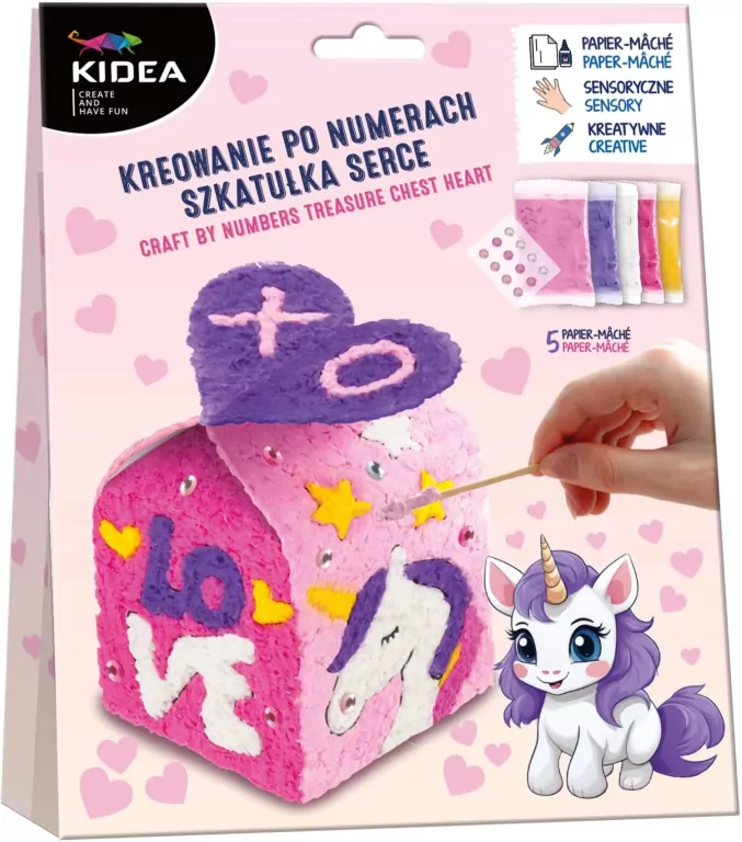 Kreowanie po numerach szkatułka serce KIDEA - tantis.pl