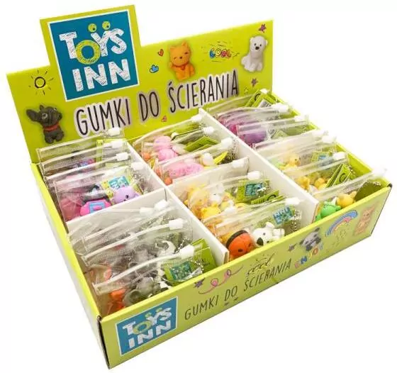 Gumki do ścierania, 4 sztuki w zestawie. Mix wzorów - tantis.pl