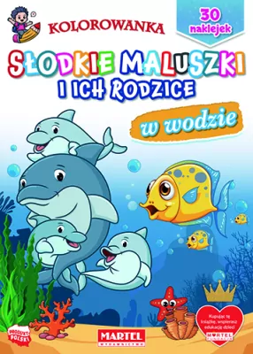Słodkie maluszki i ich rodzice. W wodzie