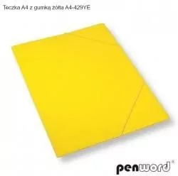 Teczka A4 z gumką, żółta - tantis.pl