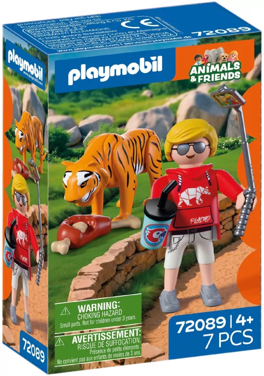 Playmobil Zoo Tygrys i odwiedzający 72089 - tantis.pl