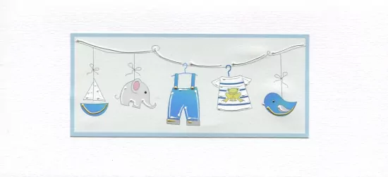 Karnet Narodziny/Roczek DL D02 - Chłopiec