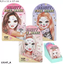 Maseczka kosmetyczna do twarzy Top Model print zwierzęcy BEAUTY&ME 1szt.mix 13147A