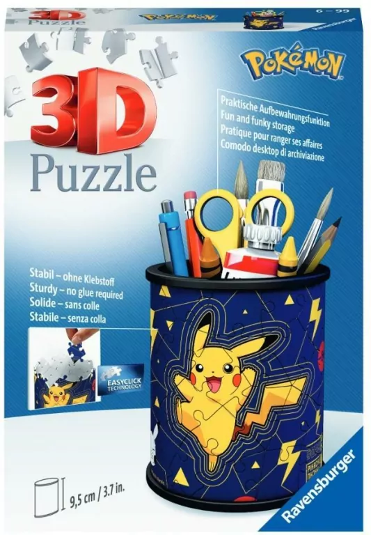 Przybornik Pikachu. Puzzle 54 3D - tantis.pl