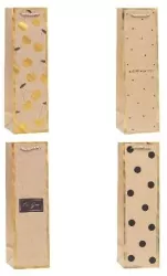 Torebka ozdobna na butelkę 11x38x11cm mix ROZETTE