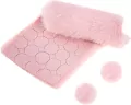 Futerkowe pompony na taśmie jasny róż 3cm 50szt - tantis.pl