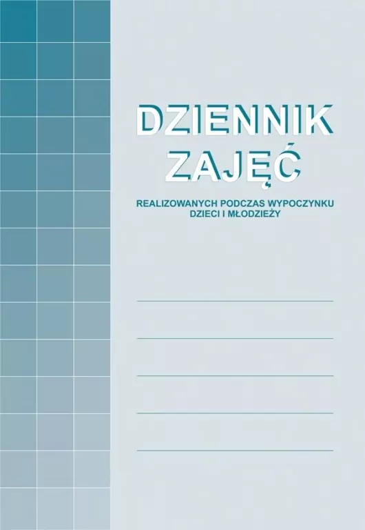 Dziennik zajęć realizowanych podczas wypoczynku - tantis.pl