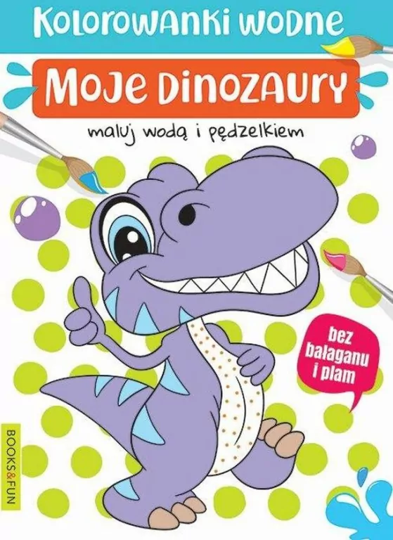 Moje dinozaury. Kolorowanki wodne - tantis.pl