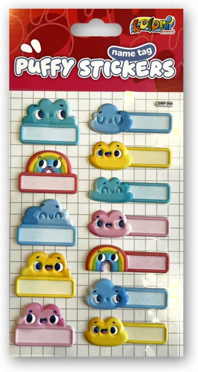 Naklejki Puffy Name Tag Clouds PENMATE - tantis.pl